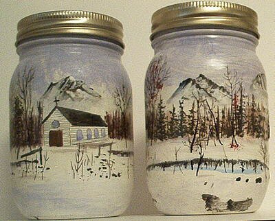 Craft Ideas Mason Jars on Newfoundland Arts And Crafts   Hand Painted Mason Jars   Tide S Point